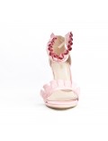 Pink sandal with ruffle