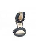 Black sandal with steering wheel