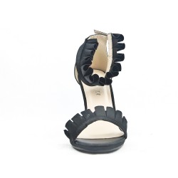 Black sandal with steering wheel