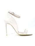 White sandal in varnish