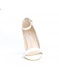 White sandal in varnish