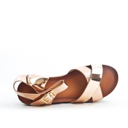 Champagne sandal with big heel
