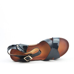 Black sandal with big heel