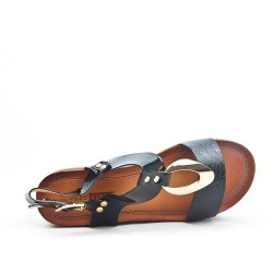 Black sandal with big heel