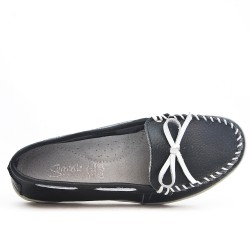 Disponible en 6 couleurs Mocassin en cuir à nœud