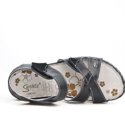 Available in 5 colors Comfort sandal with velcro closure