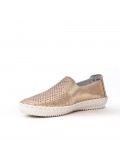 Brilliant leather champagne tennis