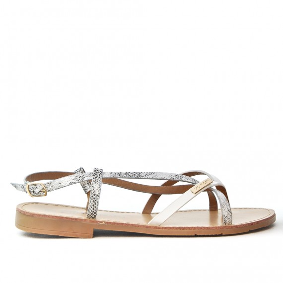 sandale plate blanche