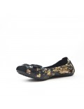 Available in 9 colors Large floral print ballerina