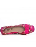 Available in 9 colors Large floral print ballerina