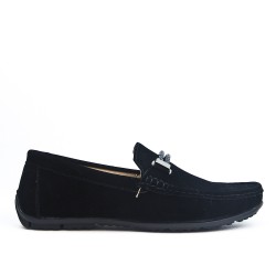 Black moccasin with braided bridle