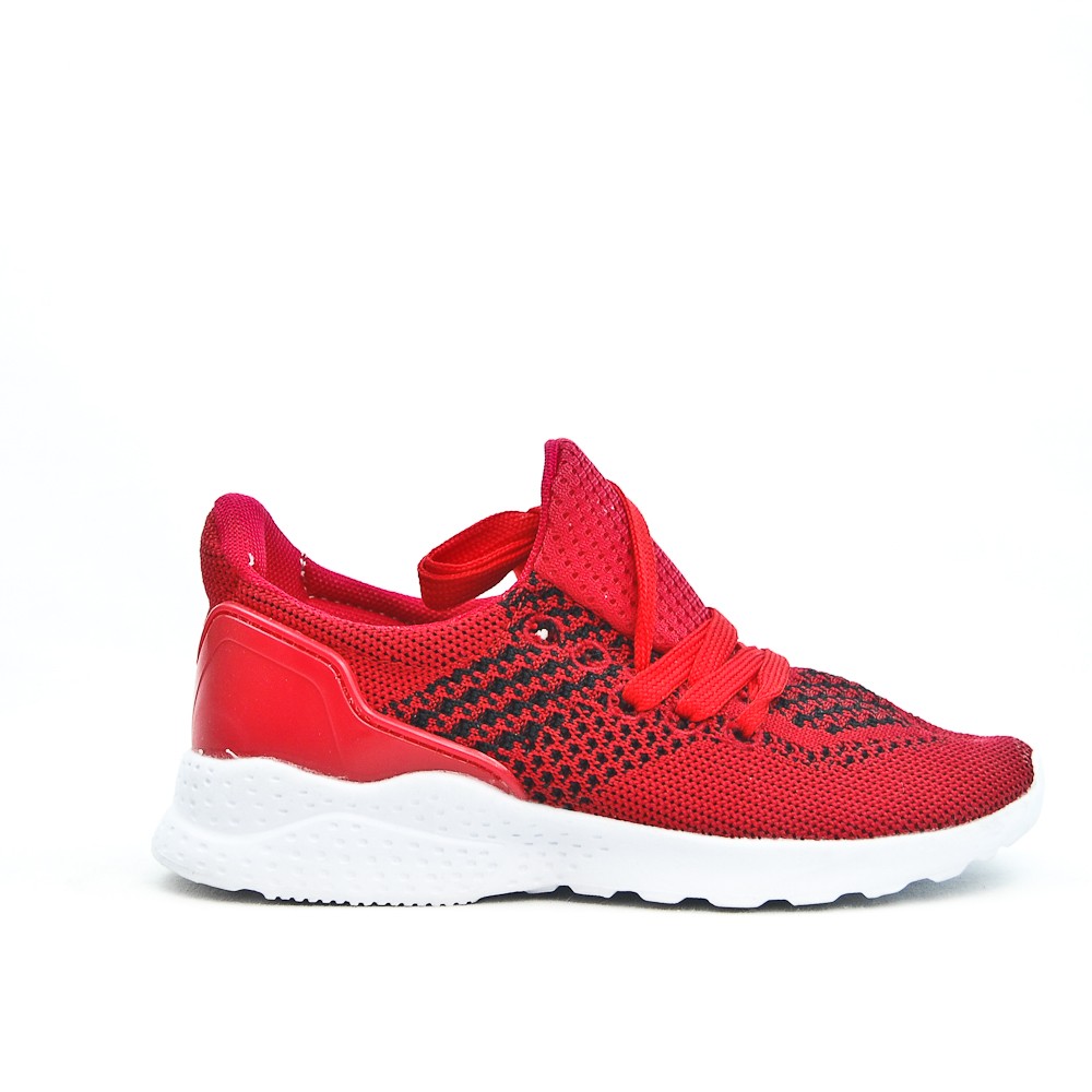 red kid sneakers