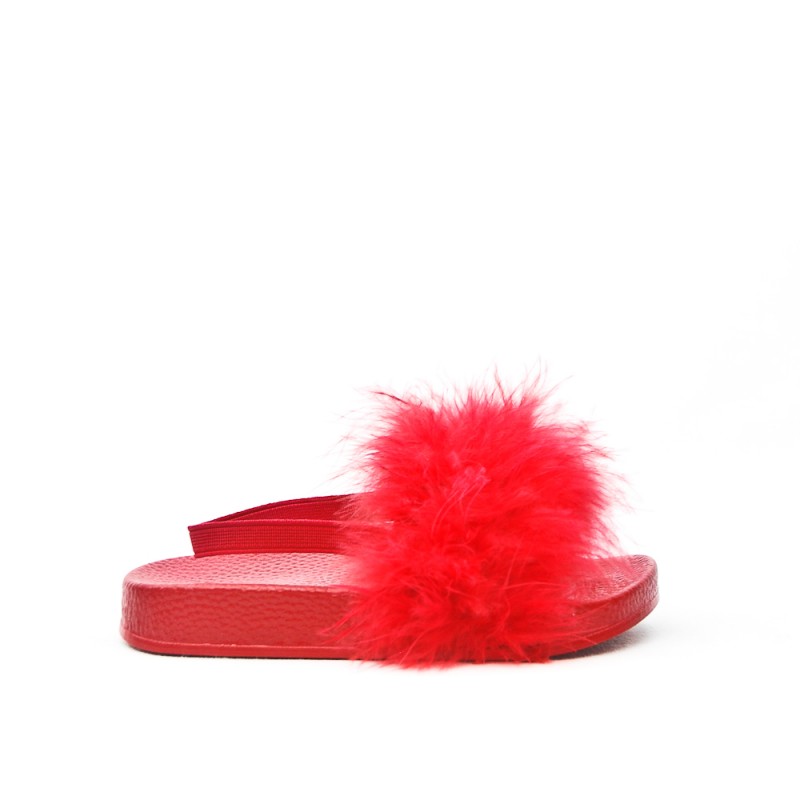 sandale fille rouge