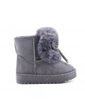 Black stuffed girl boot with bow