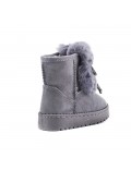 Black stuffed girl boot with bow
