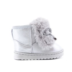 Silver-filled girl boot with bow
