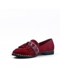 Red mocassin with pompom