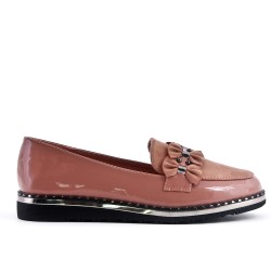 Pink loafer with bow