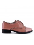 Two-material pink lace derby
