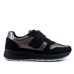 Black strass basket with rhinestones