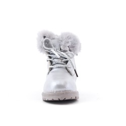 Botte fille argent à lacet