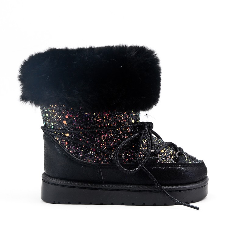 botte fourrée noir