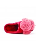 Women's lined slipper with animal pattern
