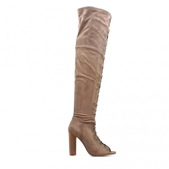khaki thigh high boots