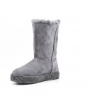 Gray ankle boot with sole and rhinestones