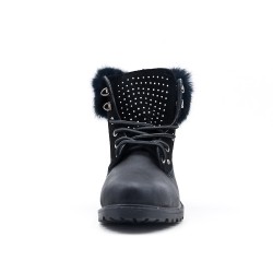 Black boot with lace