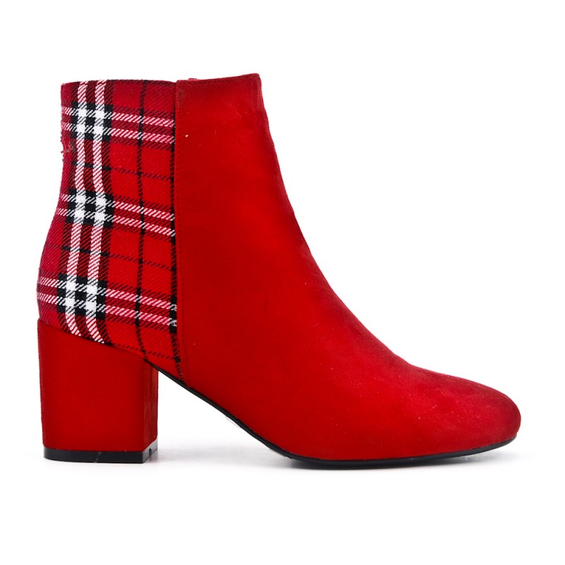 bottine rouge a talon