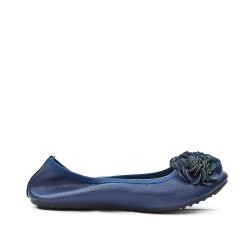 Grande taille - Ballerine bleu confort 