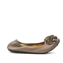 Grande taille - Ballerine taupe confort