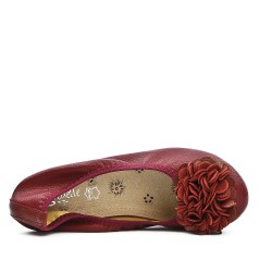 Grande taille - Ballerine bordeaux confort 