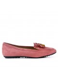 Talla grande 39-43 - Mocasín rosa con pompón