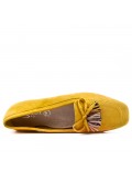 Big size 39-43 - Yellow loafer with pompom