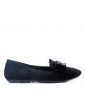 Talla grande 39-43 - Mocasín negro con pompón