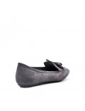 Big size 39-43 - Gray loafer with pompom