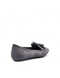 Talla grande 39-43 - Mocasín gris con pompón