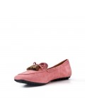 Big size 39-43 - Pink loafer with pompom