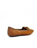 Talla grande 39-43 - Mocasín camel con pompón