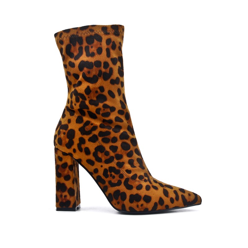 leopard boot heels