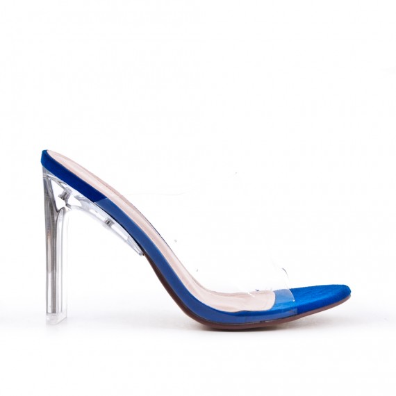 blue transparent heels
