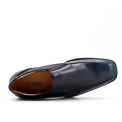 Black imitation leather moccasin