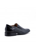 Black imitation leather moccasin