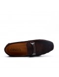 Mocassin marron en simili daim