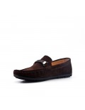 Mocassin marron en simili daim