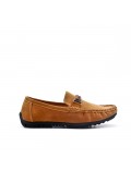 Child moccasin in camel suede