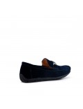 Child moccasin in blue suede