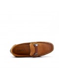 Child moccasin in camel suede